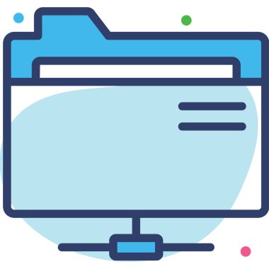 ağ dizini simgesi. Kullanıcı arayüzü Vektör İllüstrasyonu, Satır Sanatı Biçiminde Basit Bir Vektör İşareti ve Moda Sembolü olarak, Tasarım ve Web Siteleri veya Mobil Uygulamalar için,