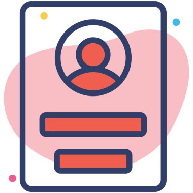 kullanıcı profili Simgesi. Kullanıcı arayüzü Vektör İllüstrasyonu, Satır Sanatı Biçiminde Basit Bir Vektör İşareti ve Moda Sembolü olarak, Tasarım ve Web Siteleri veya Mobil Uygulamalar için,