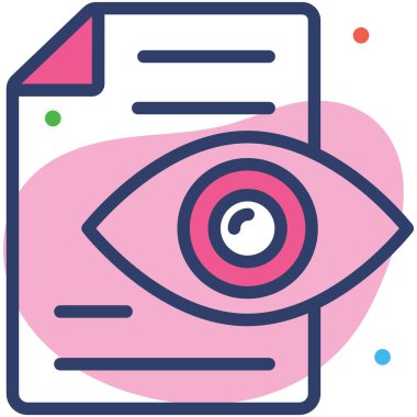 Görünür Simge. Kullanıcı arayüzü Vektör İllüstrasyonu, Satır Sanatı Biçiminde Basit Bir Vektör İşareti ve Moda Sembolü olarak, Tasarım ve Web Siteleri veya Mobil Uygulamalar için,