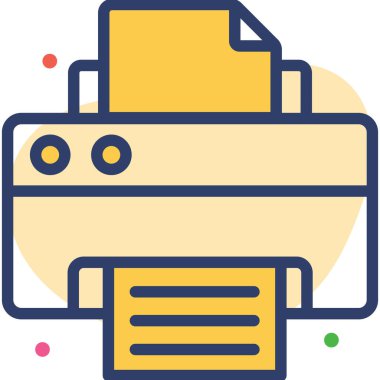 printer Icon. User interface Vector Illustration, As a Simple Vector Sign and Trendy Symbol in Line Art Style, for Design and Websites, or Mobile Apps, clipart