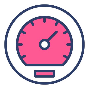 Hız göstergesi simgesi. Kullanıcı arayüzü Vektör İllüstrasyonu, Satır Sanatı Biçiminde Basit Bir Vektör İşareti ve Moda Sembolü olarak, Tasarım ve Web Siteleri veya Mobil Uygulamalar için,