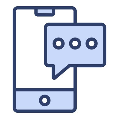 Sohbet Simgesi. Kullanıcı arayüzü Vektör İllüstrasyonu, Satır Sanatı Biçiminde Basit Bir Vektör İşareti ve Moda Sembolü olarak, Tasarım ve Web Siteleri veya Mobil Uygulamalar için,