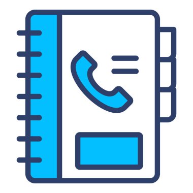Telefon rehberi simgesi. Kullanıcı arayüzü Vektör İllüstrasyonu, Satır Sanatı Biçiminde Basit Bir Vektör İşareti ve Moda Sembolü olarak, Tasarım ve Web Siteleri veya Mobil Uygulamalar için,