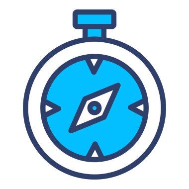 Pusula Simgesi. Kullanıcı arayüzü Vektör İllüstrasyonu, Satır Sanatı Biçiminde Basit Bir Vektör İşareti ve Moda Sembolü olarak, Tasarım ve Web Siteleri veya Mobil Uygulamalar için,