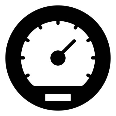 Hız göstergesi simgesi. Kullanıcı arayüzü Vektör İllüstrasyonu, Satır Sanatı Biçiminde Basit Bir Vektör İşareti ve Moda Sembolü olarak, Tasarım ve Web Siteleri veya Mobil Uygulamalar için,