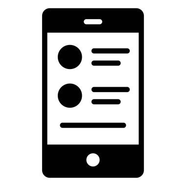 cep telefonu simgesi. Kullanıcı arayüzü Vektör İllüstrasyonu, Satır Sanatı Biçiminde Basit Bir Vektör İşareti ve Moda Sembolü olarak, Tasarım ve Web Siteleri veya Mobil Uygulamalar için,