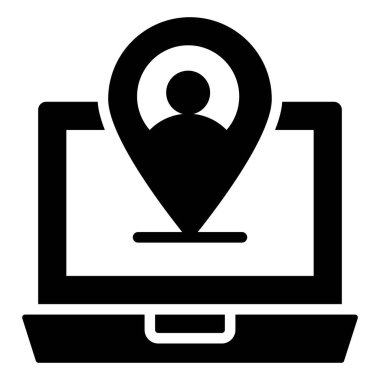 Kullanıcı konumu simgesi. Kullanıcı arayüzü Vektör İllüstrasyonu, Satır Sanatı Biçiminde Basit Bir Vektör İşareti ve Moda Sembolü olarak, Tasarım ve Web Siteleri veya Mobil Uygulamalar için,