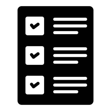 Kontrol Listesi Simgesi. Kullanıcı arayüzü Vektör İllüstrasyonu, Satır Sanatı Biçiminde Basit Bir Vektör İşareti ve Moda Sembolü olarak, Tasarım ve Web Siteleri veya Mobil Uygulamalar için,