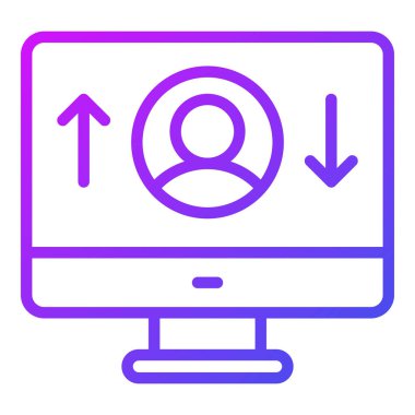 Değiştirme Kişi Simgesi. Kullanıcı arayüzü Vektör İllüstrasyonu, Satır Sanatı Biçiminde Basit Bir Vektör İşareti ve Moda Sembolü olarak, Tasarım ve Web Siteleri veya Mobil Uygulamalar için,