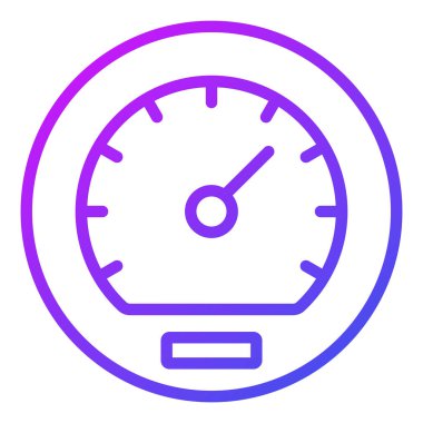 Hız göstergesi simgesi. Kullanıcı arayüzü Vektör İllüstrasyonu, Satır Sanatı Biçiminde Basit Bir Vektör İşareti ve Moda Sembolü olarak, Tasarım ve Web Siteleri veya Mobil Uygulamalar için,