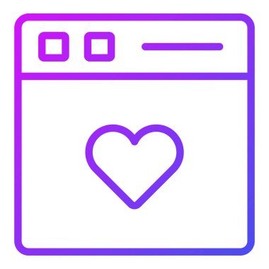 En sevdiği simge. Kullanıcı arayüzü Vektör İllüstrasyonu, Satır Sanatı Biçiminde Basit Bir Vektör İşareti ve Moda Sembolü olarak, Tasarım ve Web Siteleri veya Mobil Uygulamalar için,