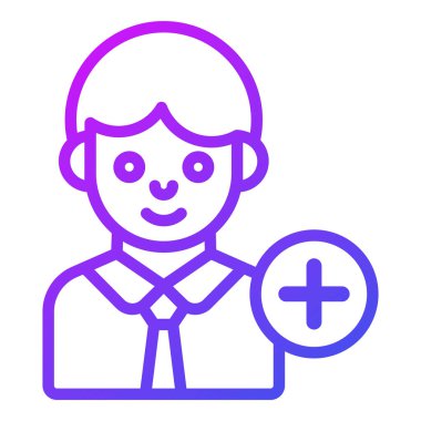 kullanıcı simgesi ekle. Kullanıcı arayüzü Vektör İllüstrasyonu, Satır Sanatı Biçiminde Basit Bir Vektör İşareti ve Moda Sembolü olarak, Tasarım ve Web Siteleri veya Mobil Uygulamalar için,