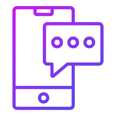 Sohbet Simgesi. Kullanıcı arayüzü Vektör İllüstrasyonu, Satır Sanatı Biçiminde Basit Bir Vektör İşareti ve Moda Sembolü olarak, Tasarım ve Web Siteleri veya Mobil Uygulamalar için,