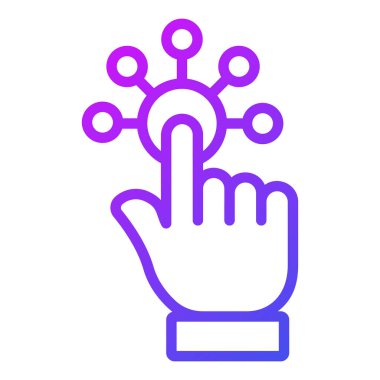 etkileşim simgesi. Kullanıcı arayüzü Vektör İllüstrasyonu, Satır Sanatı Biçiminde Basit Bir Vektör İşareti ve Moda Sembolü olarak, Tasarım ve Web Siteleri veya Mobil Uygulamalar için,