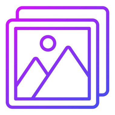 resim simgesi. Kullanıcı arayüzü Vektör İllüstrasyonu, Satır Sanatı Biçiminde Basit Bir Vektör İşareti ve Moda Sembolü olarak, Tasarım ve Web Siteleri veya Mobil Uygulamalar için,