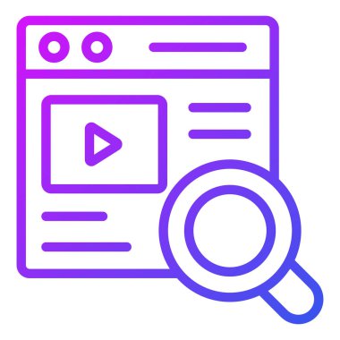 Ortam Simgesi ara. Kullanıcı arayüzü Vektör İllüstrasyonu, Satır Sanatı Biçiminde Basit Bir Vektör İşareti ve Moda Sembolü olarak, Tasarım ve Web Siteleri veya Mobil Uygulamalar için,