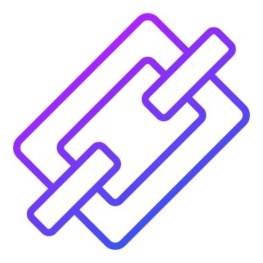 Simge bağlantısı. Kullanıcı arayüzü Vektör İllüstrasyonu, Satır Sanatı Biçiminde Basit Bir Vektör İşareti ve Moda Sembolü olarak, Tasarım ve Web Siteleri veya Mobil Uygulamalar için,