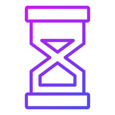 Kum saati simgesi. Kullanıcı arayüzü Vektör İllüstrasyonu, Satır Sanatı Biçiminde Basit Bir Vektör İşareti ve Moda Sembolü olarak, Tasarım ve Web Siteleri veya Mobil Uygulamalar için,