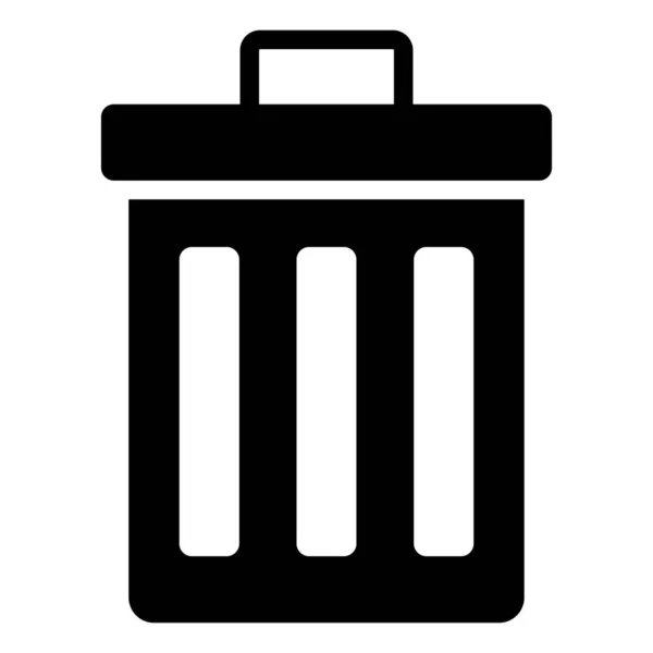 Mülleimer Benutzeroberfläche Vektorillustration Als Einfaches Vektorzeichen Und Trendiges Symbol Linienstil — Stockvektor