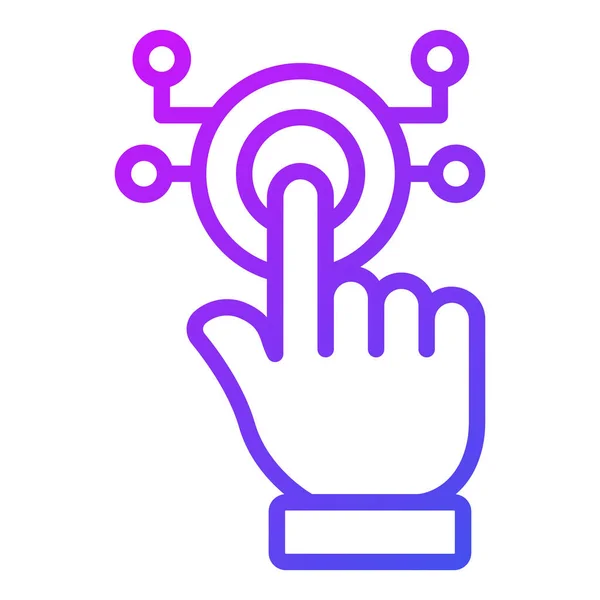 Значок Пальца Векторная Иллюстрация Пользовательского Интерфейса Простой Векторный Знак Модный — стоковый вектор