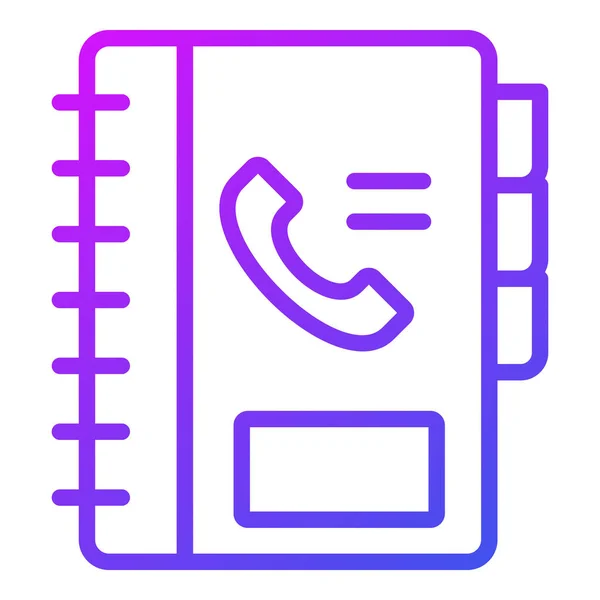 Telefonbuch Icon Benutzeroberfläche Vektorillustration Als Einfaches Vektorzeichen Und Trendiges Symbol — Stockvektor