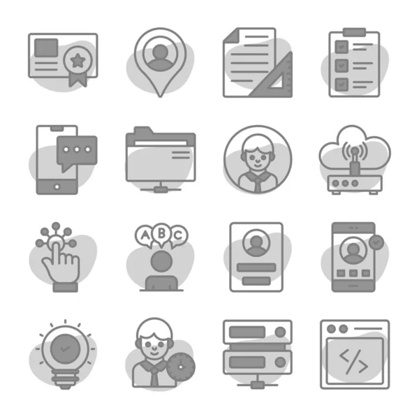 stock vector Set of user interface icons, web design, user interface, mobile, computer and other projects.