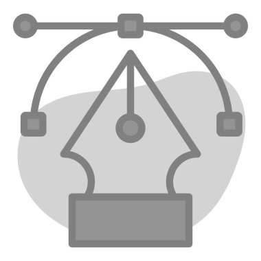 kalem aracı simgesi. Kullanıcı arayüzü Vektör İllüstrasyonu, Satır Sanatı Biçiminde Basit Bir Vektör İşareti ve Moda Sembolü olarak, Tasarım ve Web Siteleri veya Mobil Uygulamalar için,