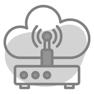 kablosuz ağ simgesi. Kullanıcı arayüzü Vektör İllüstrasyonu, Satır Sanatı Biçiminde Basit Bir Vektör İşareti ve Moda Sembolü olarak, Tasarım ve Web Siteleri veya Mobil Uygulamalar için,