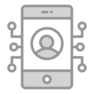 Sosyal kullanıcı simgesi. Kullanıcı arayüzü Vektör İllüstrasyonu, Satır Sanatı Biçiminde Basit Bir Vektör İşareti ve Moda Sembolü olarak, Tasarım ve Web Siteleri veya Mobil Uygulamalar için,