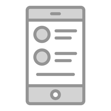 cep telefonu simgesi. Kullanıcı arayüzü Vektör İllüstrasyonu, Satır Sanatı Biçiminde Basit Bir Vektör İşareti ve Moda Sembolü olarak, Tasarım ve Web Siteleri veya Mobil Uygulamalar için,