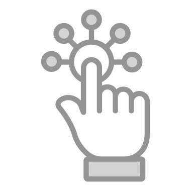 etkileşim simgesi. Kullanıcı arayüzü Vektör İllüstrasyonu, Satır Sanatı Biçiminde Basit Bir Vektör İşareti ve Moda Sembolü olarak, Tasarım ve Web Siteleri veya Mobil Uygulamalar için,