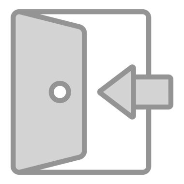 Giriş Simgesi. Kullanıcı arayüzü Vektör İllüstrasyonu, Satır Sanatı Biçiminde Basit Bir Vektör İşareti ve Moda Sembolü olarak, Tasarım ve Web Siteleri veya Mobil Uygulamalar için,