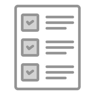 Kontrol Listesi Simgesi. Kullanıcı arayüzü Vektör İllüstrasyonu, Satır Sanatı Biçiminde Basit Bir Vektör İşareti ve Moda Sembolü olarak, Tasarım ve Web Siteleri veya Mobil Uygulamalar için,