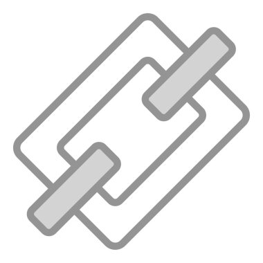 Simge bağlantısı. Kullanıcı arayüzü Vektör İllüstrasyonu, Satır Sanatı Biçiminde Basit Bir Vektör İşareti ve Moda Sembolü olarak, Tasarım ve Web Siteleri veya Mobil Uygulamalar için,