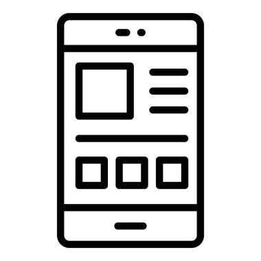 Simge Düzeni. Kullanıcı arayüzü Vektör İllüstrasyonu, Satır Sanatı Biçiminde Basit Bir Vektör İşareti ve Moda Sembolü olarak, Tasarım ve Web Siteleri veya Mobil Uygulamalar için,