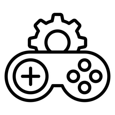 konsol yönetim simgesi. Kullanıcı arayüzü Vektör İllüstrasyonu, Satır Sanatı Biçiminde Basit Bir Vektör İşareti ve Moda Sembolü olarak, Tasarım ve Web Siteleri veya Mobil Uygulamalar için,