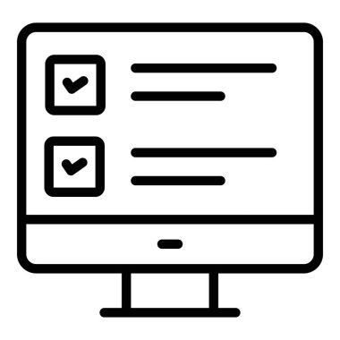 Çevrimiçi araştırma simgesi. Kullanıcı arayüzü Vektör İllüstrasyonu, Satır Sanatı Biçiminde Basit Bir Vektör İşareti ve Moda Sembolü olarak, Tasarım ve Web Siteleri veya Mobil Uygulamalar için,