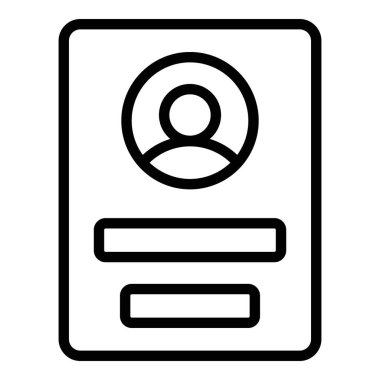 kullanıcı profili Simgesi. Kullanıcı arayüzü Vektör İllüstrasyonu, Satır Sanatı Biçiminde Basit Bir Vektör İşareti ve Moda Sembolü olarak, Tasarım ve Web Siteleri veya Mobil Uygulamalar için,