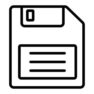 Simgeyi kurtar. Kullanıcı arayüzü Vektör İllüstrasyonu, Satır Sanatı Biçiminde Basit Bir Vektör İşareti ve Moda Sembolü olarak, Tasarım ve Web Siteleri veya Mobil Uygulamalar için,