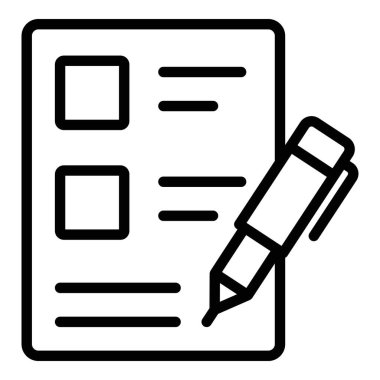 Simge sözleşmesi. Kullanıcı arayüzü Vektör İllüstrasyonu, Satır Sanatı Biçiminde Basit Bir Vektör İşareti ve Moda Sembolü olarak, Tasarım ve Web Siteleri veya Mobil Uygulamalar için,