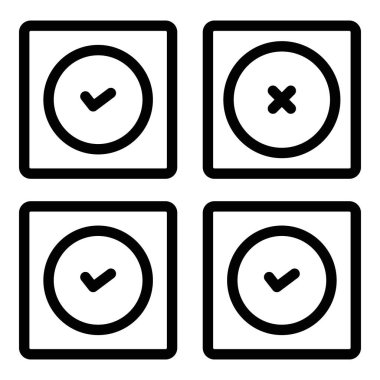 Simgeyi seç. Kullanıcı arayüzü Vektör İllüstrasyonu, Satır Sanatı Biçiminde Basit Bir Vektör İşareti ve Moda Sembolü olarak, Tasarım ve Web Siteleri veya Mobil Uygulamalar için,