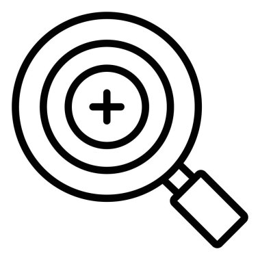 Simge büyütülüyor. Kullanıcı arayüzü Vektör İllüstrasyonu, Satır Sanatı Biçiminde Basit Bir Vektör İşareti ve Moda Sembolü olarak, Tasarım ve Web Siteleri veya Mobil Uygulamalar için,