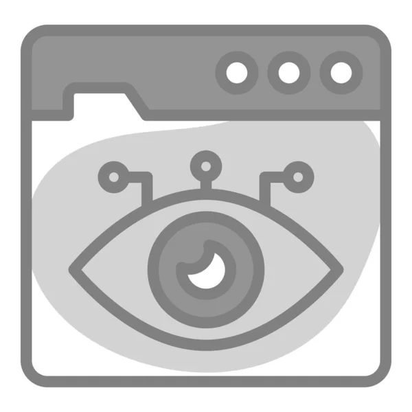 Ikona Wizji Internetowej Interfejs Użytkownika Ilustracja Wektorowa Jako Prosty Znak — Wektor stockowy