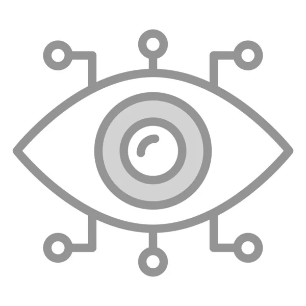 Ikona Cyberoczu Interfejs Użytkownika Ilustracja Wektorowa Jako Prosty Znak Wektorowy — Wektor stockowy