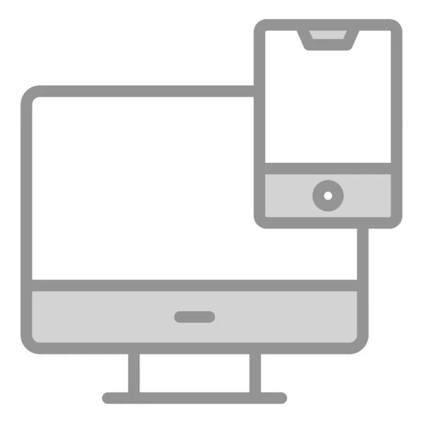 Ícone Responsivo Interface Usuário Ilustração Vetorial Como Sinal Vetor Simples — Vetor de Stock