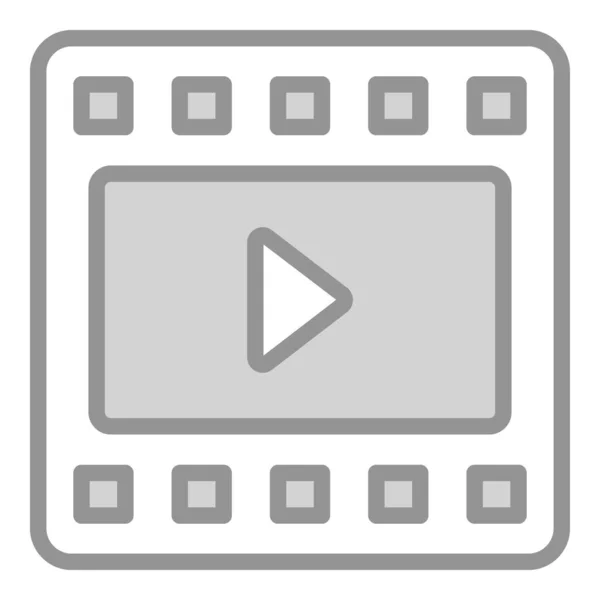Filmstrip Icon Interface Usuário Ilustração Vetorial Como Sinal Vetor Simples —  Vetores de Stock