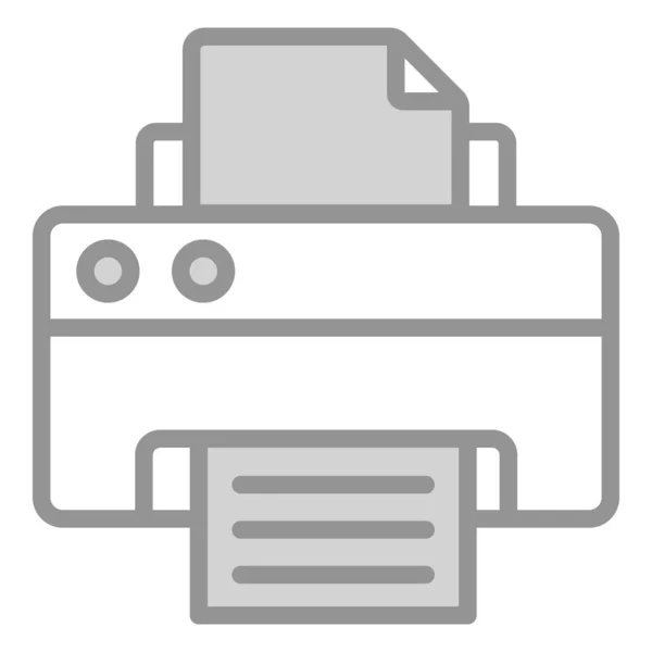Drucker Icon Benutzeroberfläche Vektorillustration Als Einfaches Vektorzeichen Und Trendiges Symbol — Stockvektor