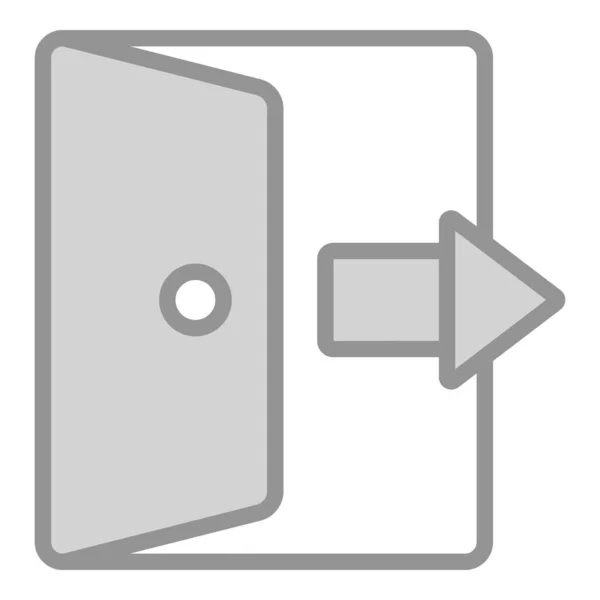 Ícone Logout Interface Usuário Ilustração Vetorial Como Sinal Vetor Simples — Vetor de Stock