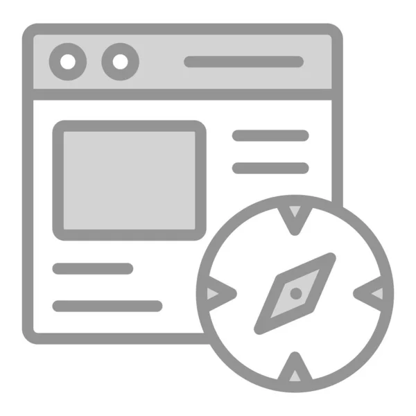 Ikonen För Webbnavigering Användargränssnitt Vektor Illustration Som Enkel Vektor Tecken — Stock vektor