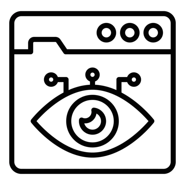 Значок Веб Бачення Інтерфейс Користувача Векторні Ілюстрації Простий Векторний Знак — стоковий вектор